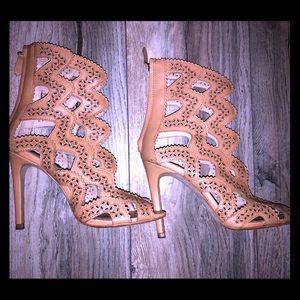 Zara tan cut out leather sandal